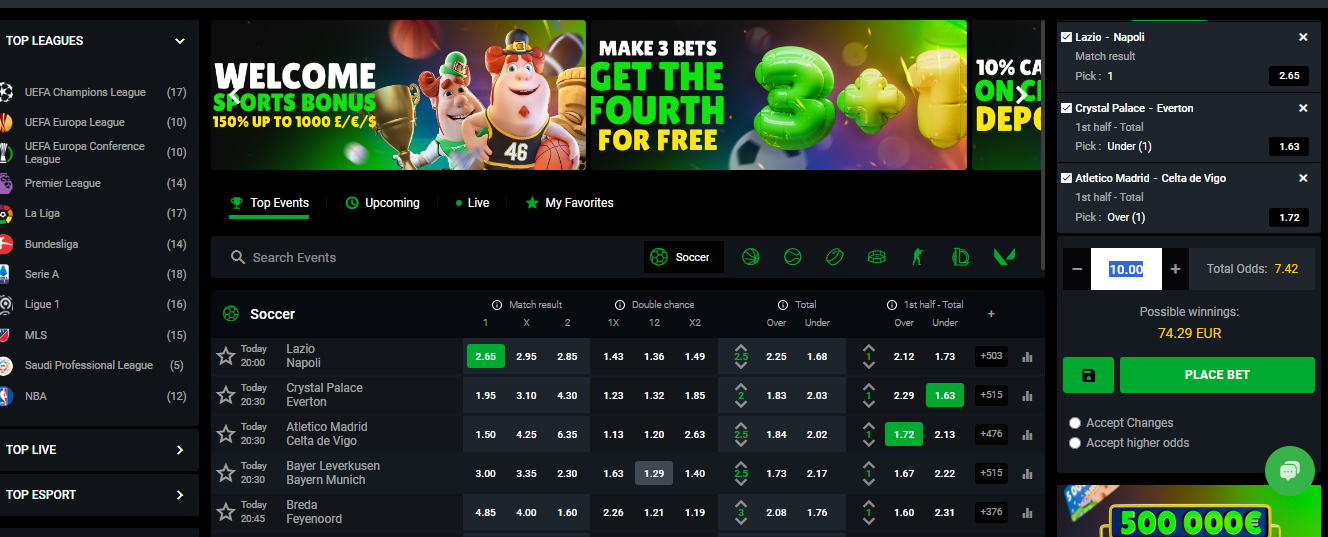 Sports betting on Velobet