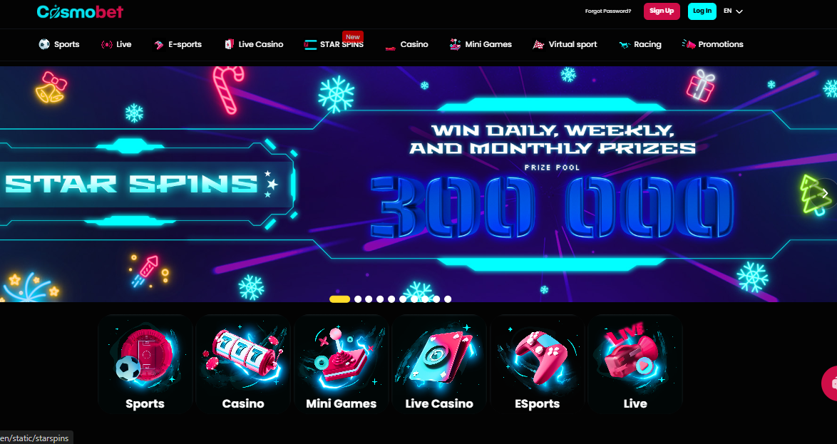 Cosmobet’s Cosmic theme