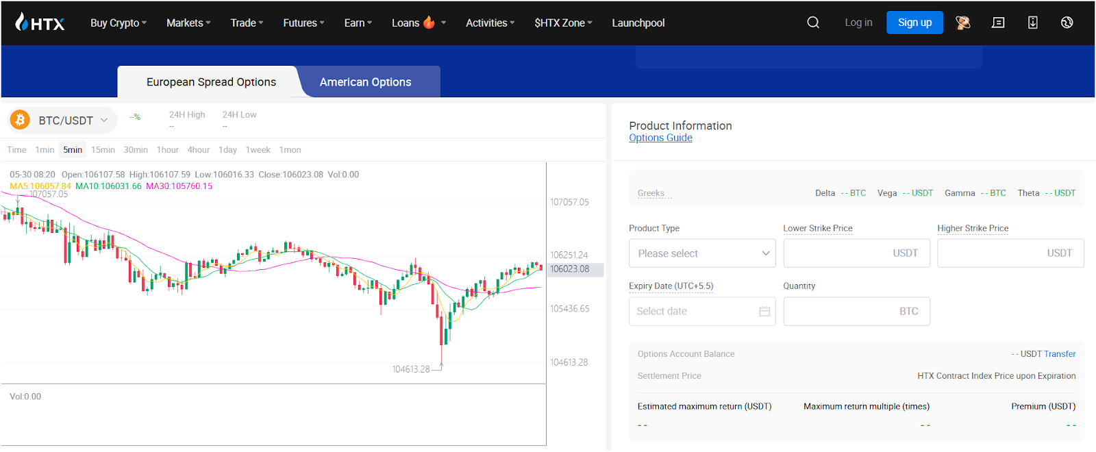 HTX: Best for both European and American-style options