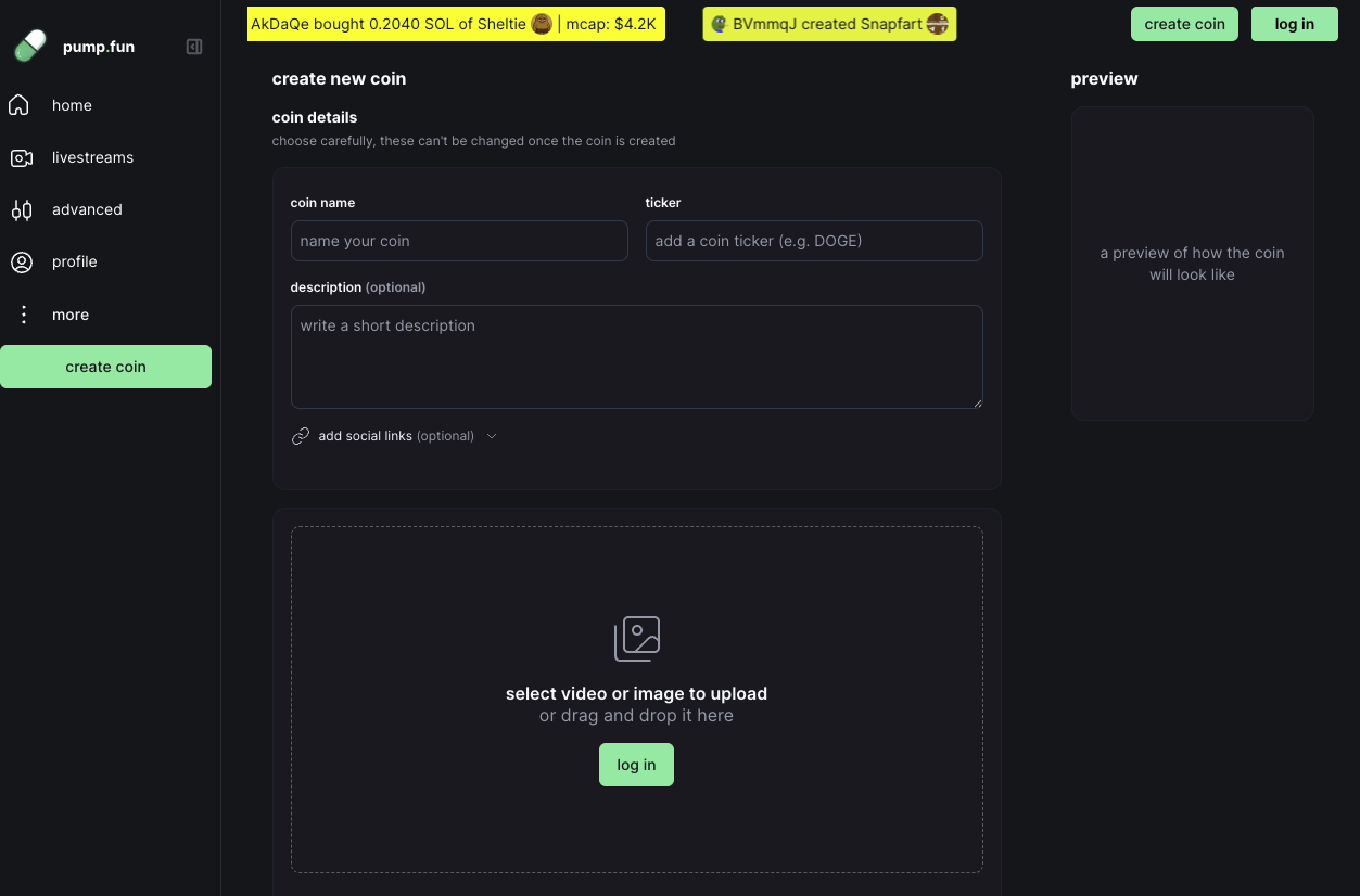 How to create a coin on Pump.fun?