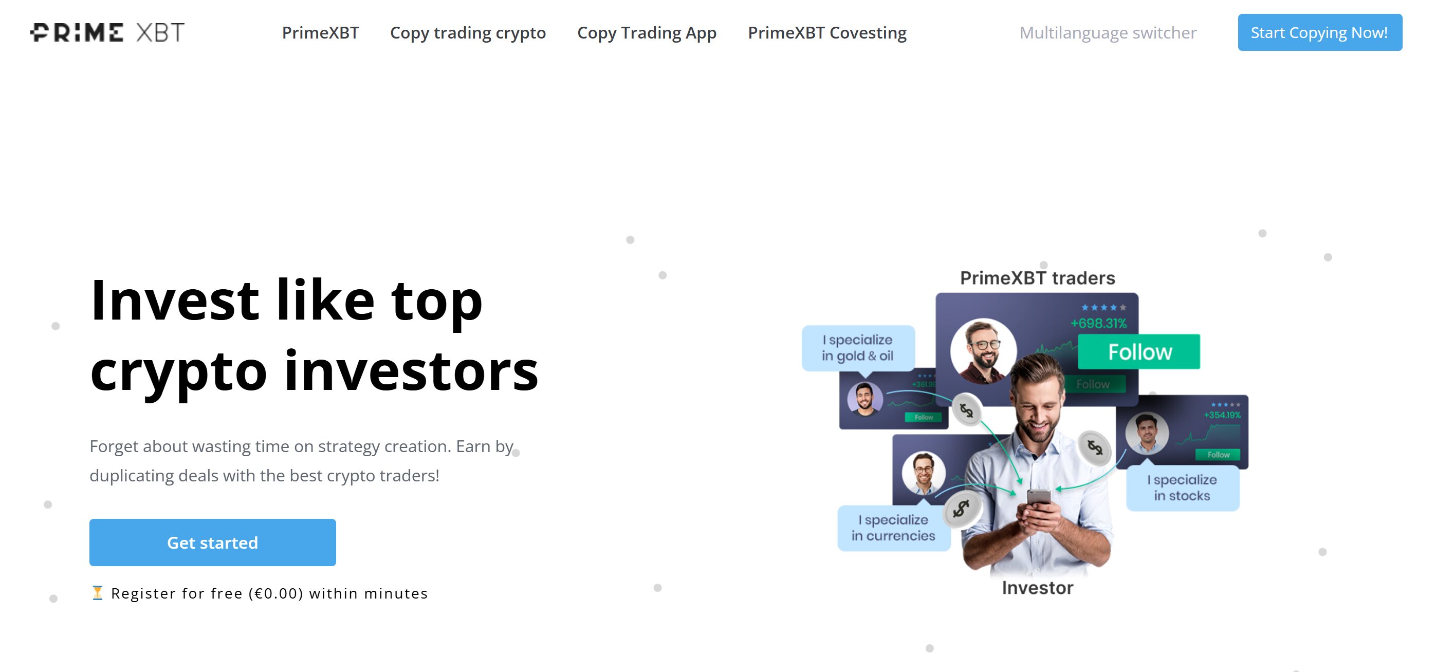 PrimeXBT copy trading