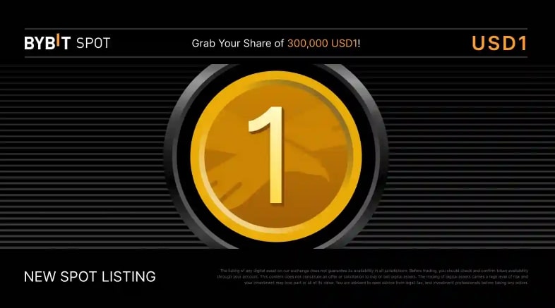 bybit-drops-300k-usd1-airdrop-as-new-stablecoin-usd1-debuts-on-spot-trading-platform