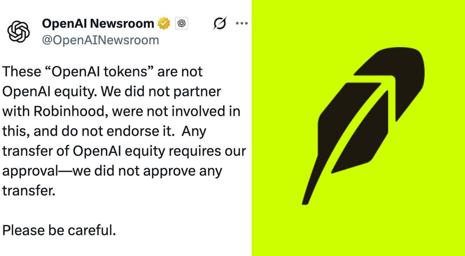 openai-denies-involvement-in-robinhoods-controversial-tokenized-stock-launch