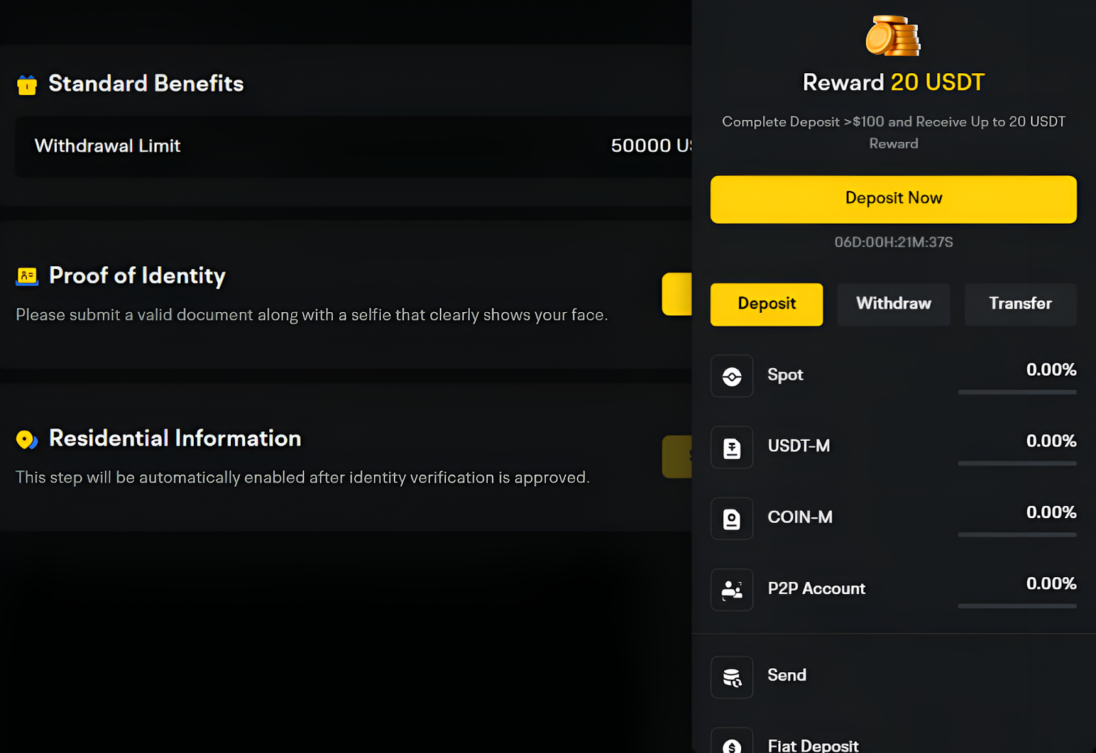 Step 3: Make first deposit