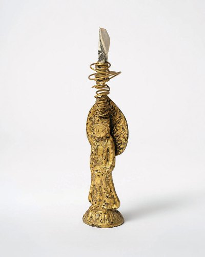 A sculpture that resembles an incense burner.