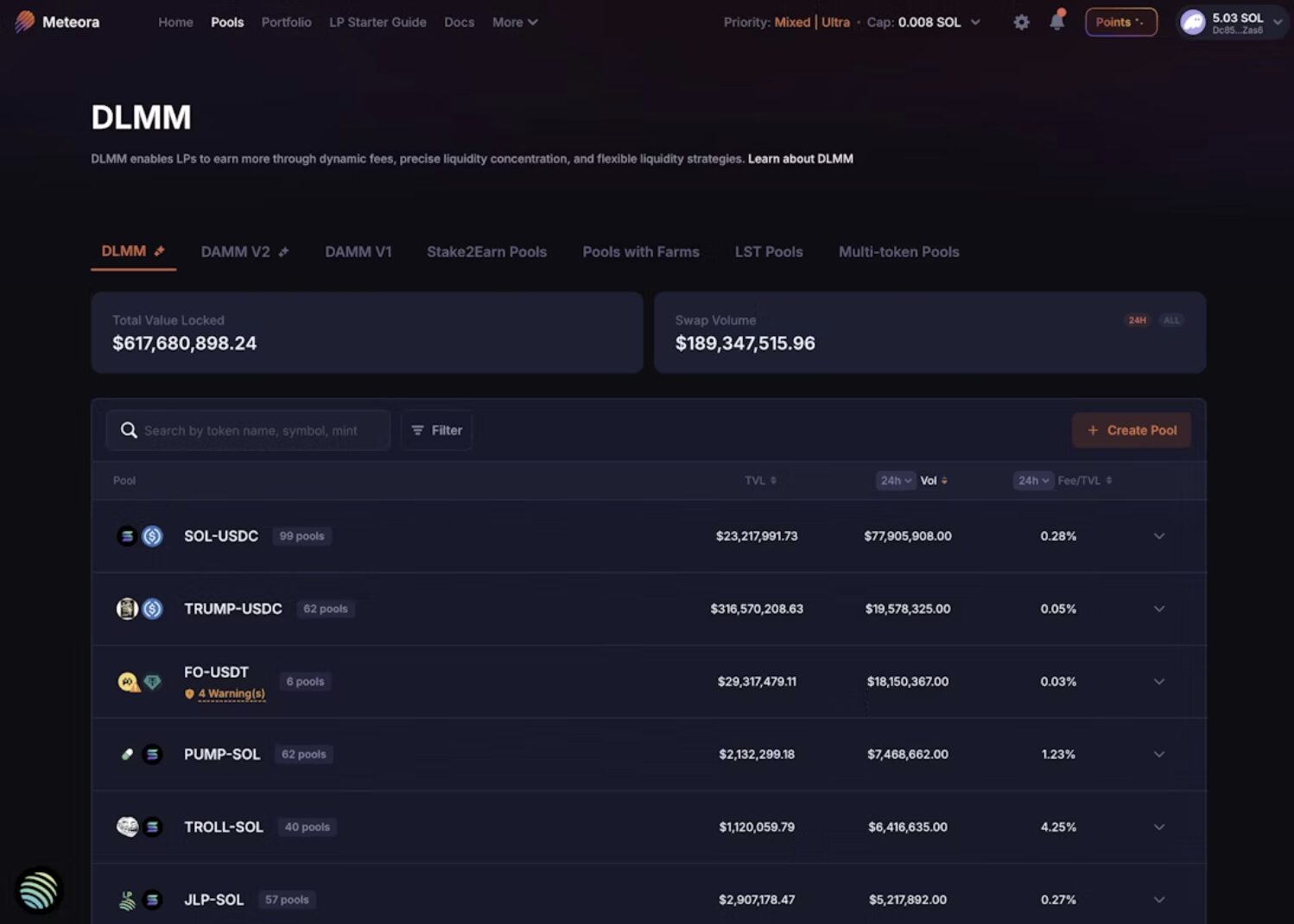 DLMM (Dynamic Liquidity Market Maker)