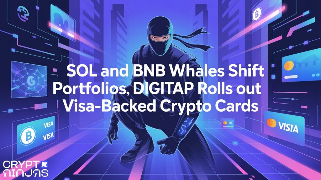 SOL and BNB Whales Shift Portfolios, Digitap Rolls Out Visa-Backed Crypto Cards