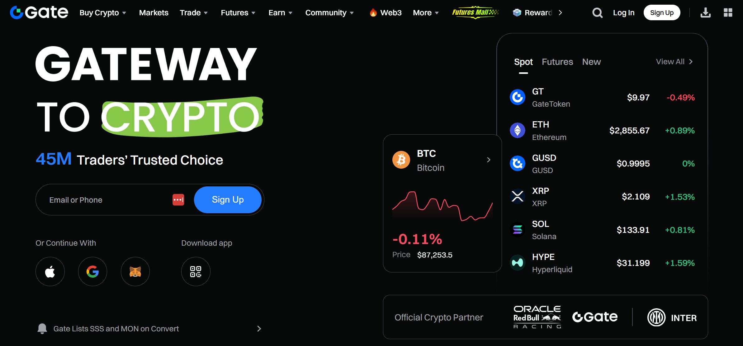 Gate.io – Best for Altcoin Variety and Early Project Access