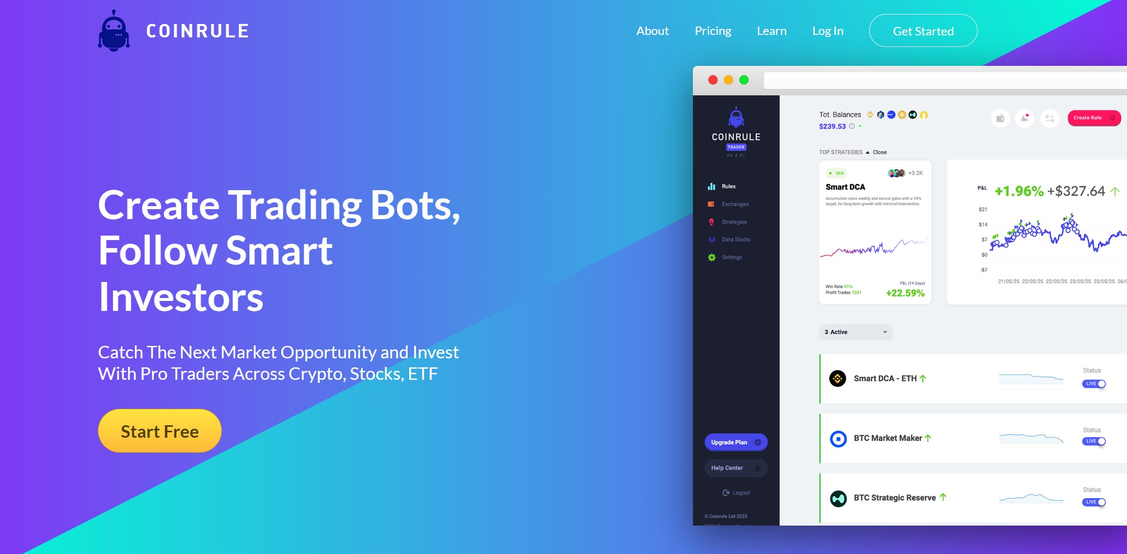 Coinrule - Best for No-Code Automation