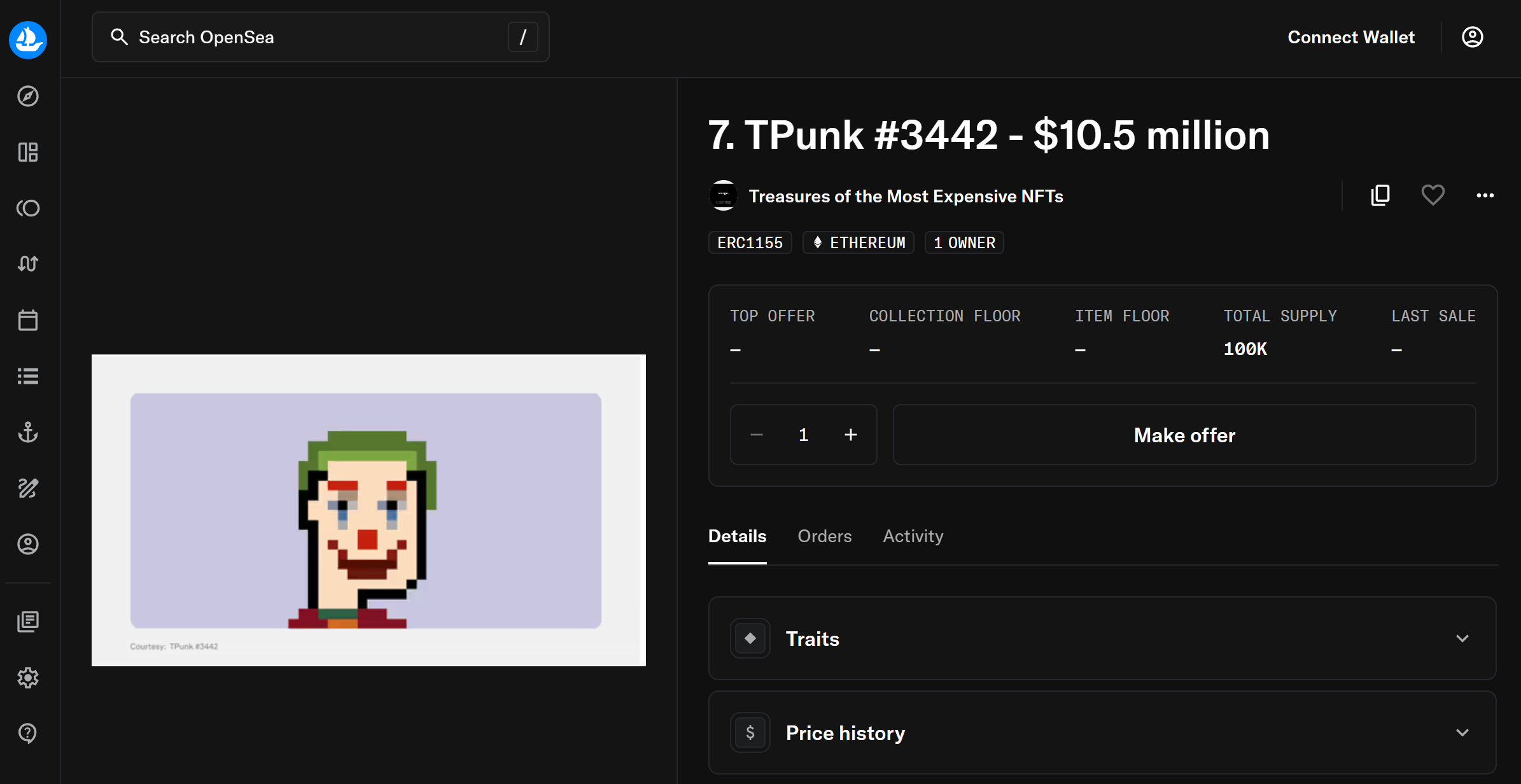 TPunk #3442 – $10.5 Million