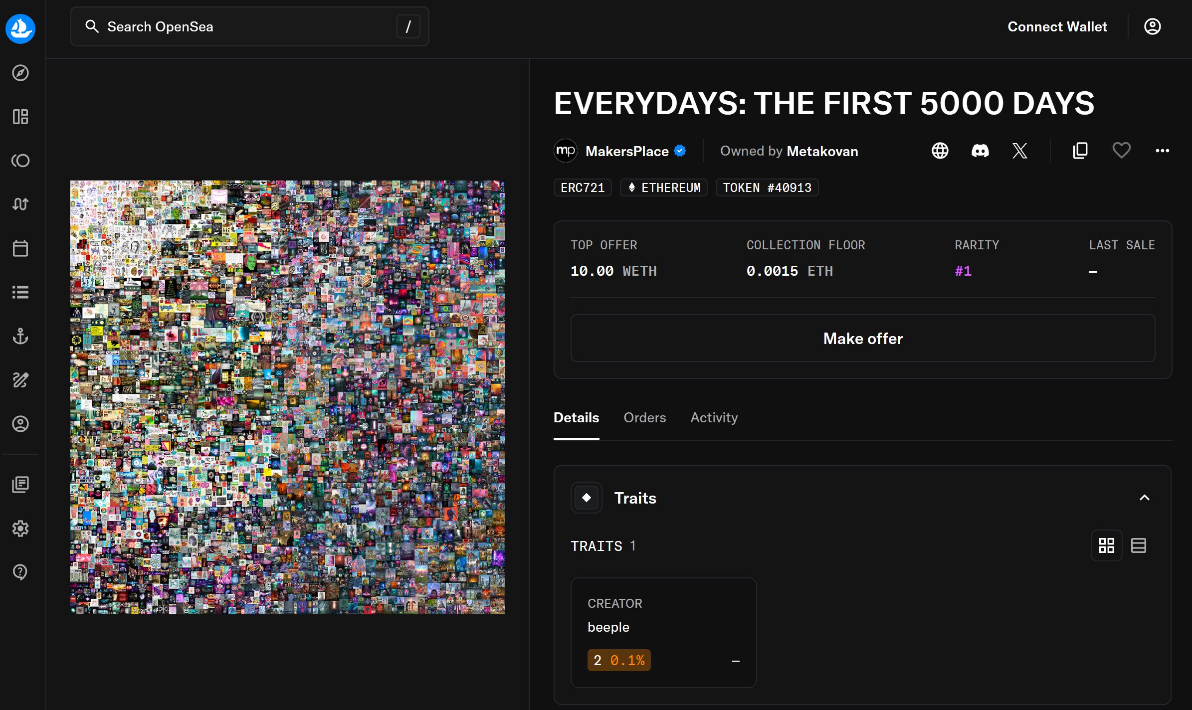 Everydays: The First 5000 Days – $69.3 Million