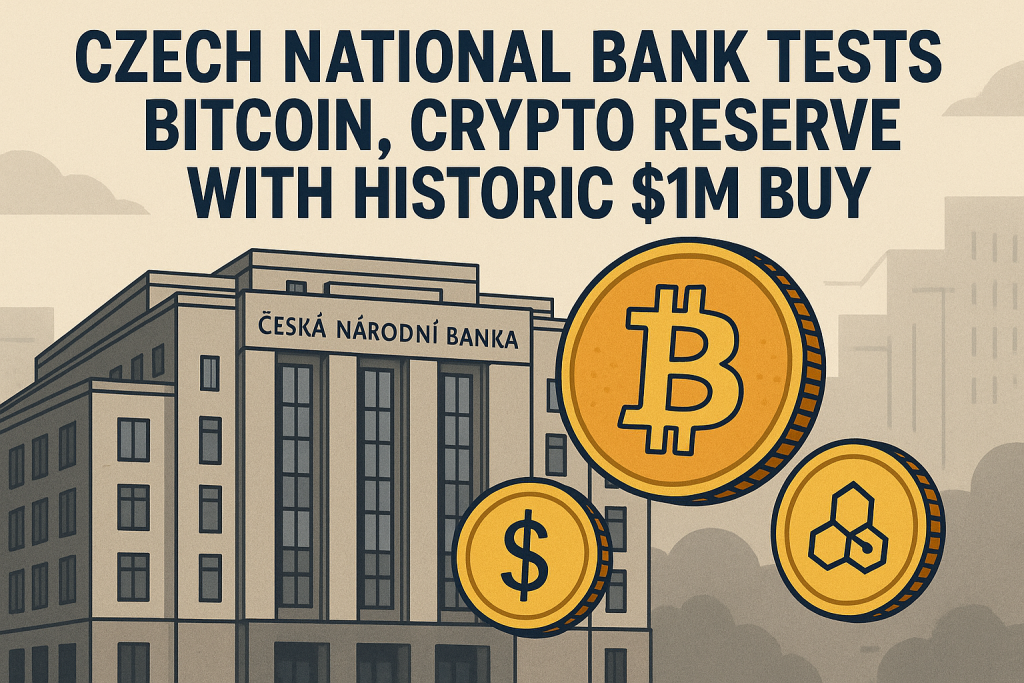 Czech National Bank Tests Bitcoin, Crypto Reserve with Historic $1M Buy