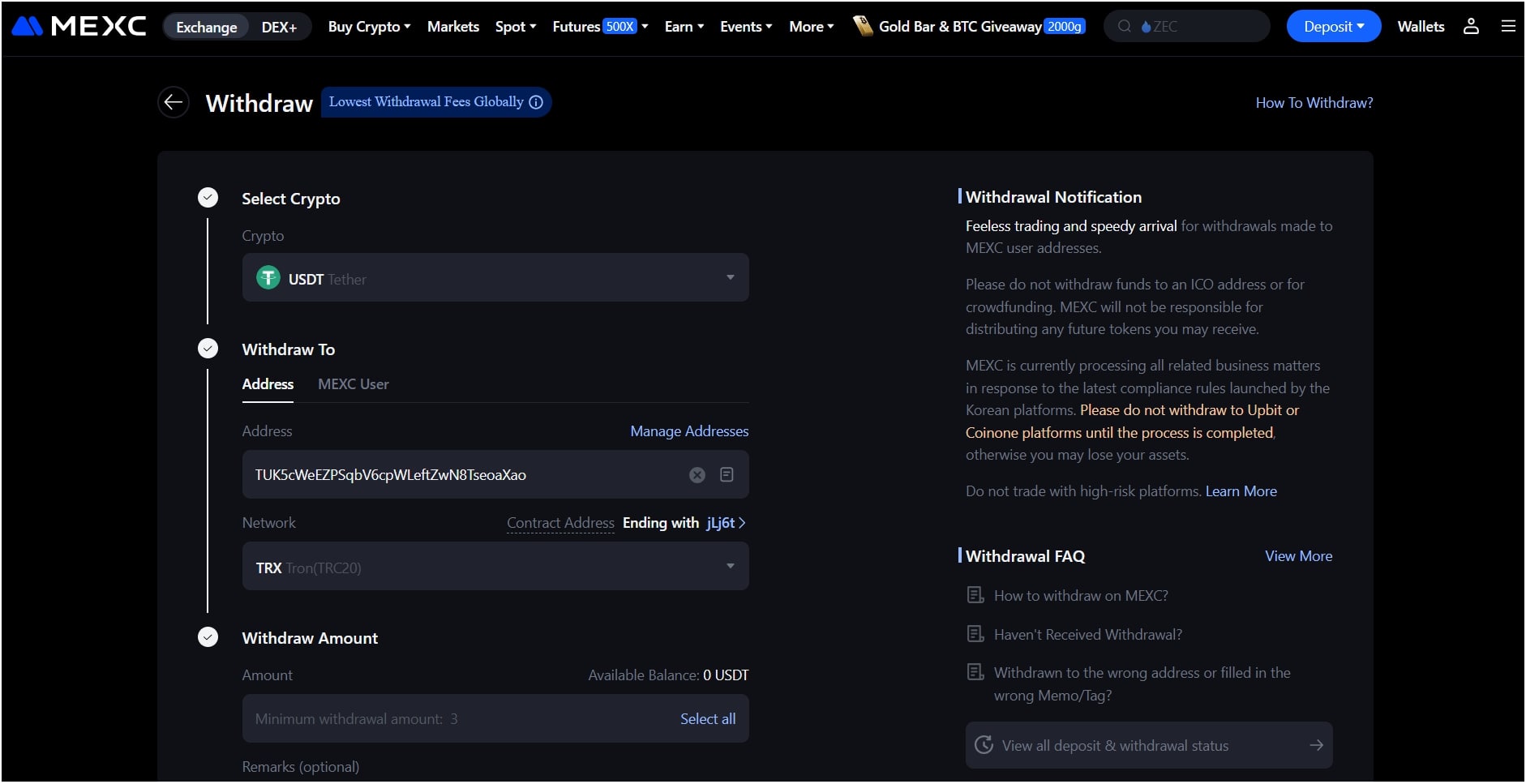 mexc-withdraw-interface