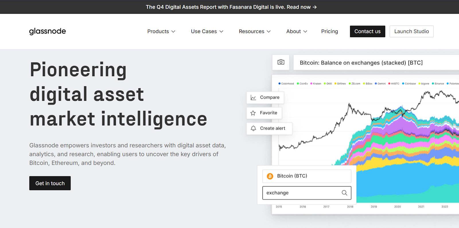 Glassnode - Best for Analysts and Institutions