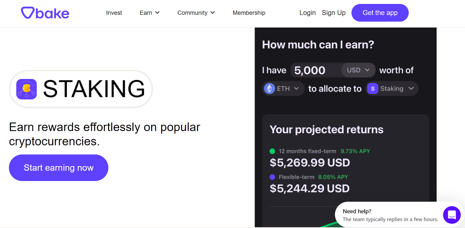 Bake Staking Platform