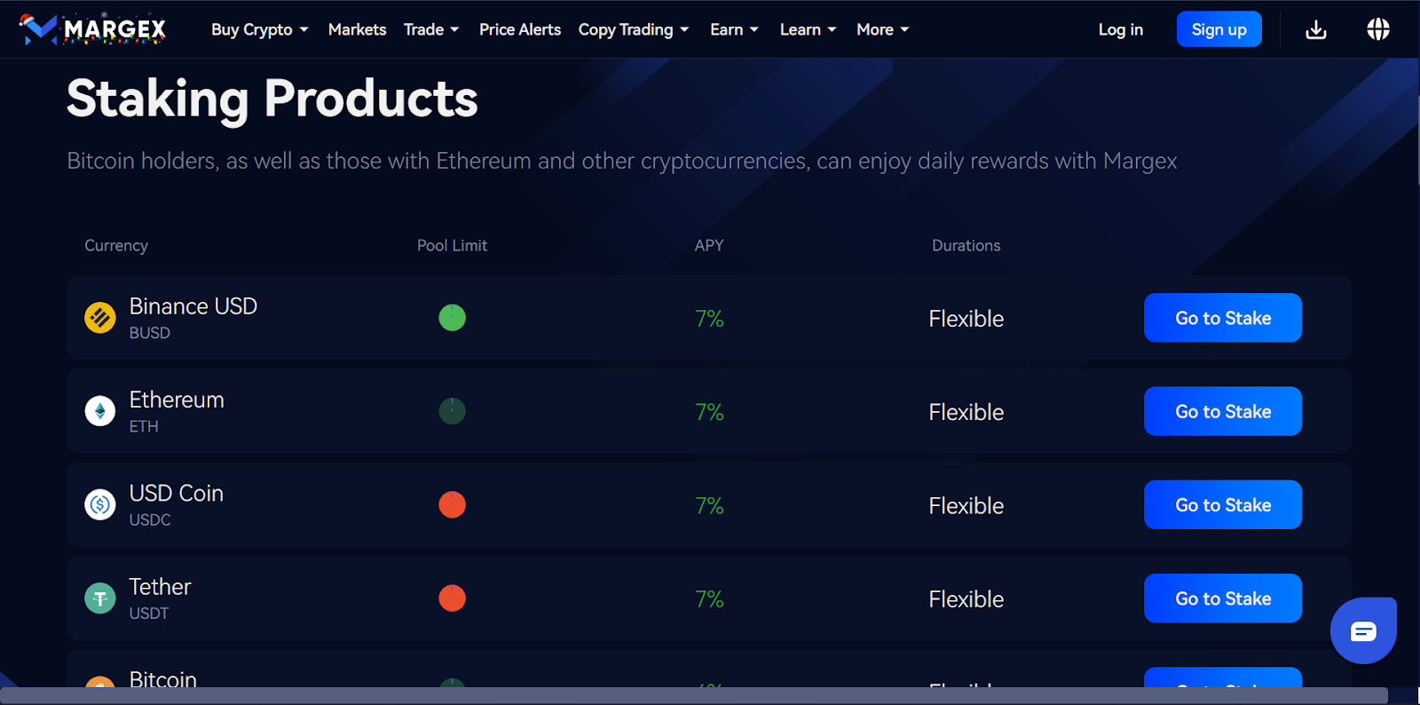 Margex Staking Platform