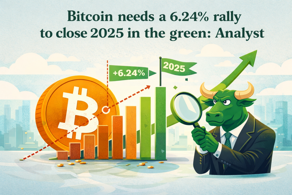 Bitcoin needs a 6.24% rally to close 2025 in the green: Analyst