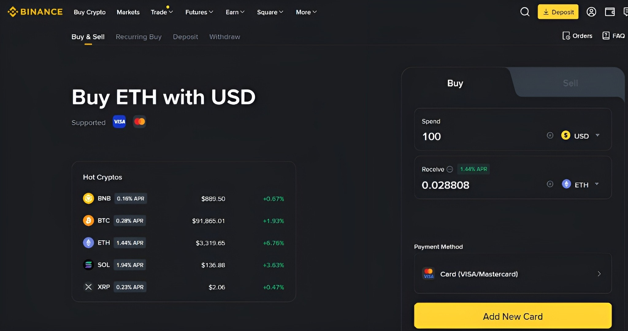 Buying Crypto with Credit Card or Debit Card