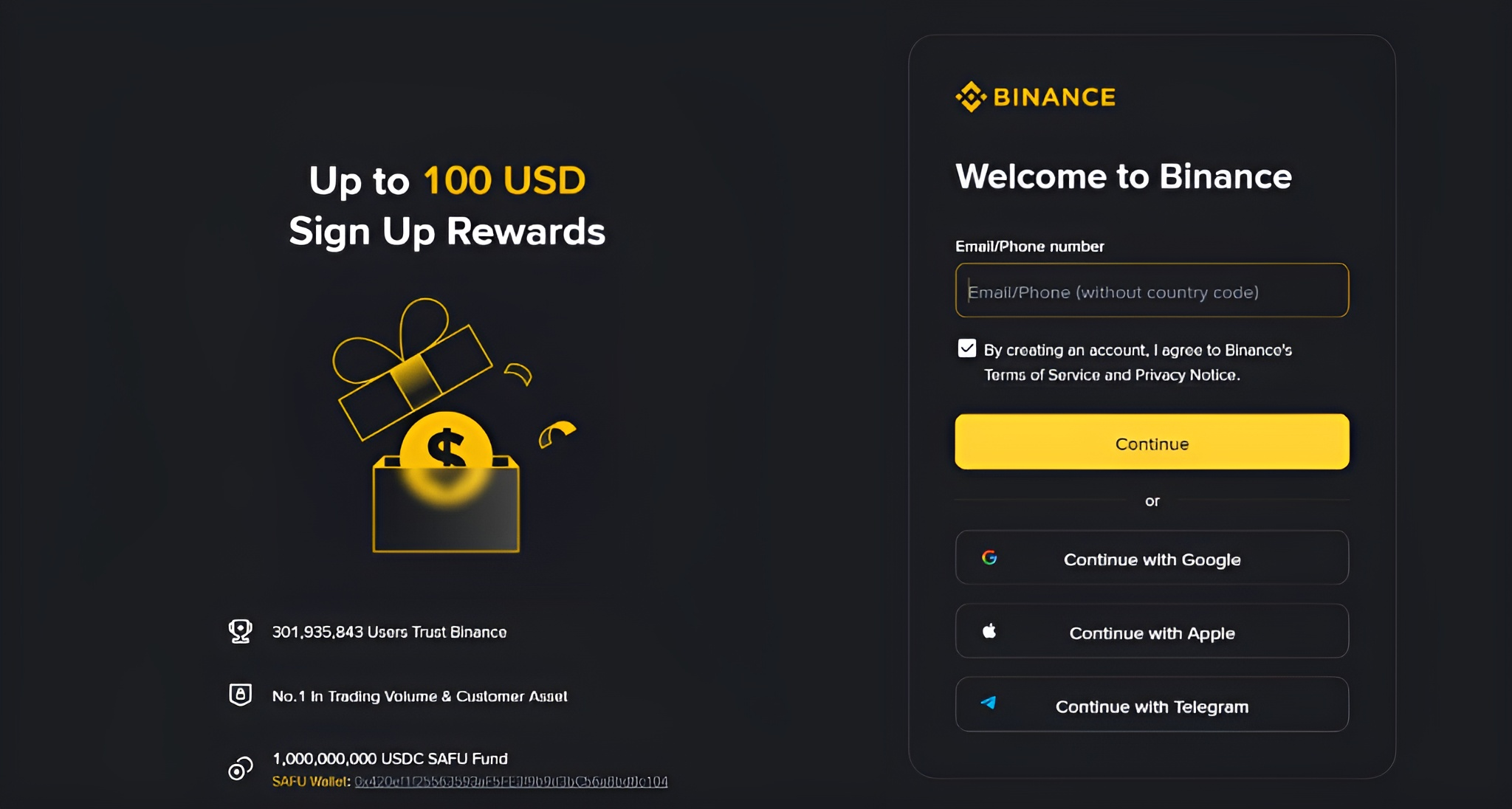 Sign up and complete KYC verification