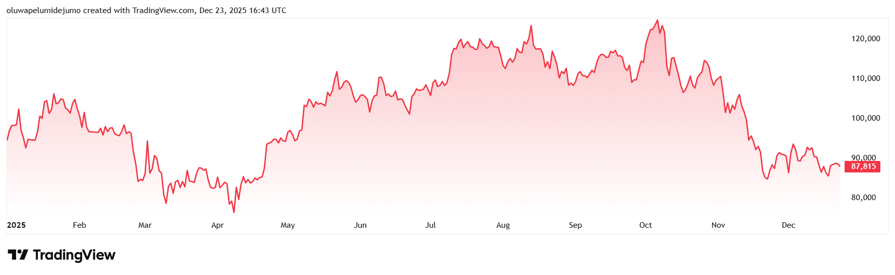 Bitcoin Price Performance in 2025