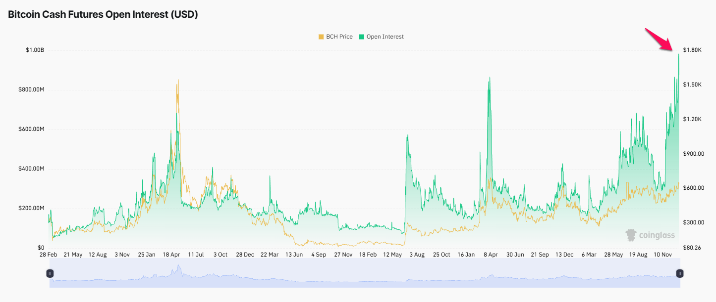 BCH Open Interest. Source: Coinglass