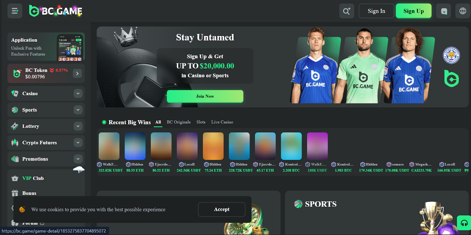 BC.Game - Best for Massive Game Variety and Crypto-Friendly Play