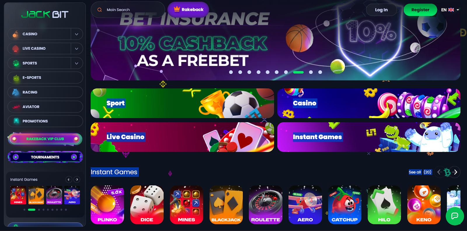 Jackbit – Best for Crypto Betting With Minimal Barriers