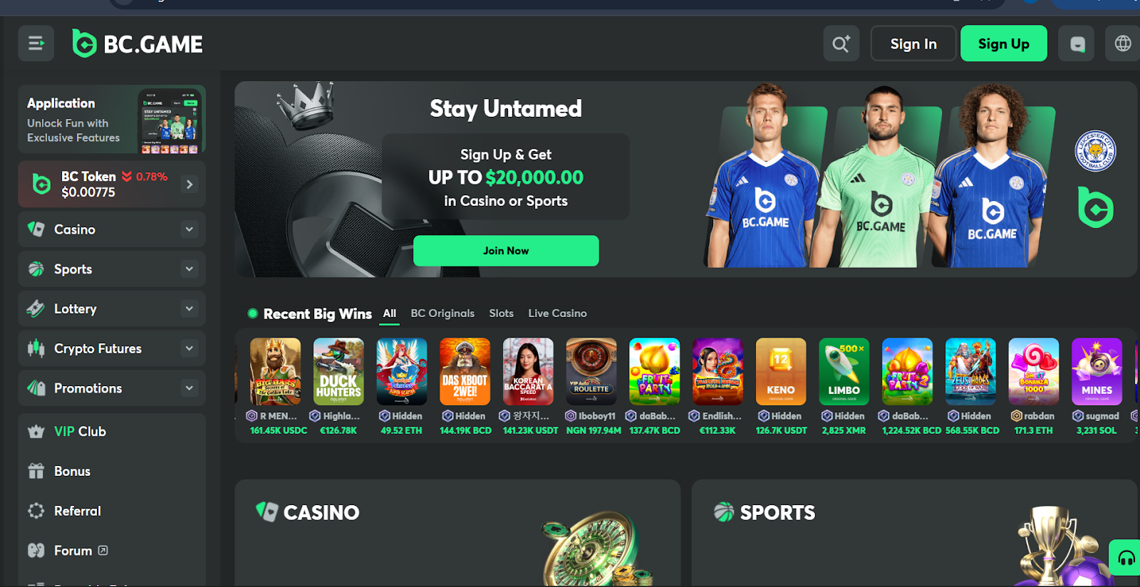 BC.Game - Best Cardano Casinos