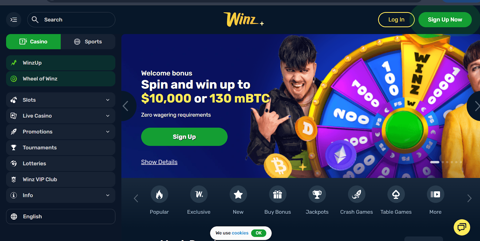 Winz.io - Best Cardano Casinos