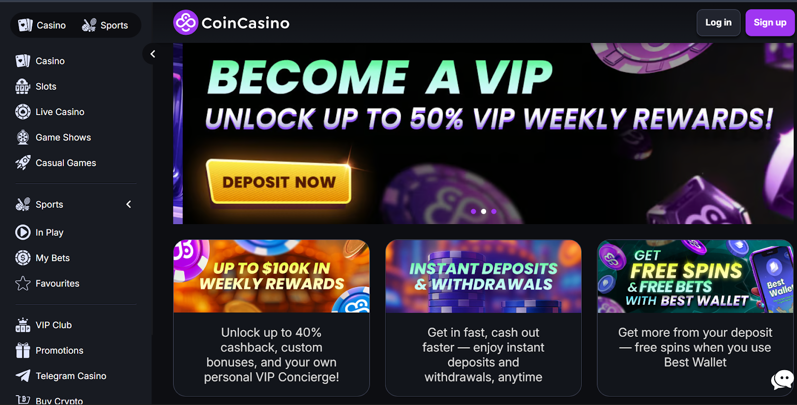 CoinCasino - Best Cardano Casinos