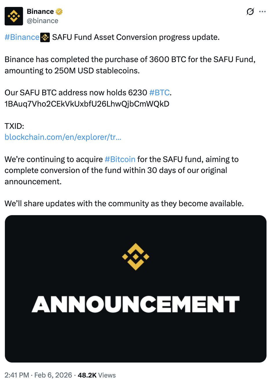 Cryptocurrencies, Bitcoin Price, Markets, Binance, Price Analysis, Market Analysis, Whale