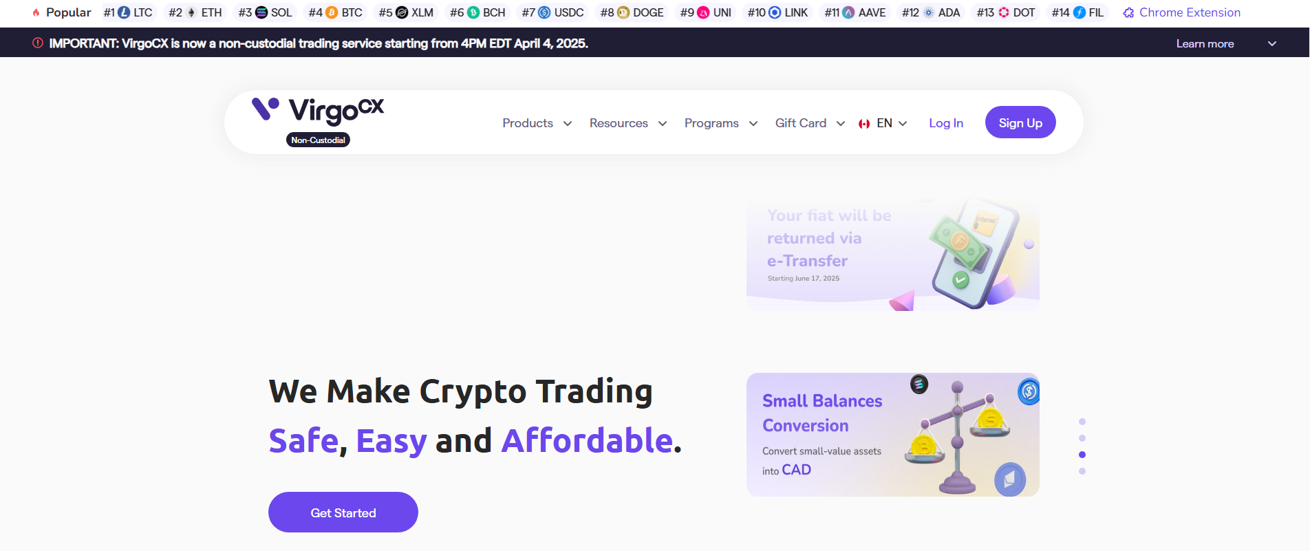 VirgoCX - Best Crypto Exchanges in Canada