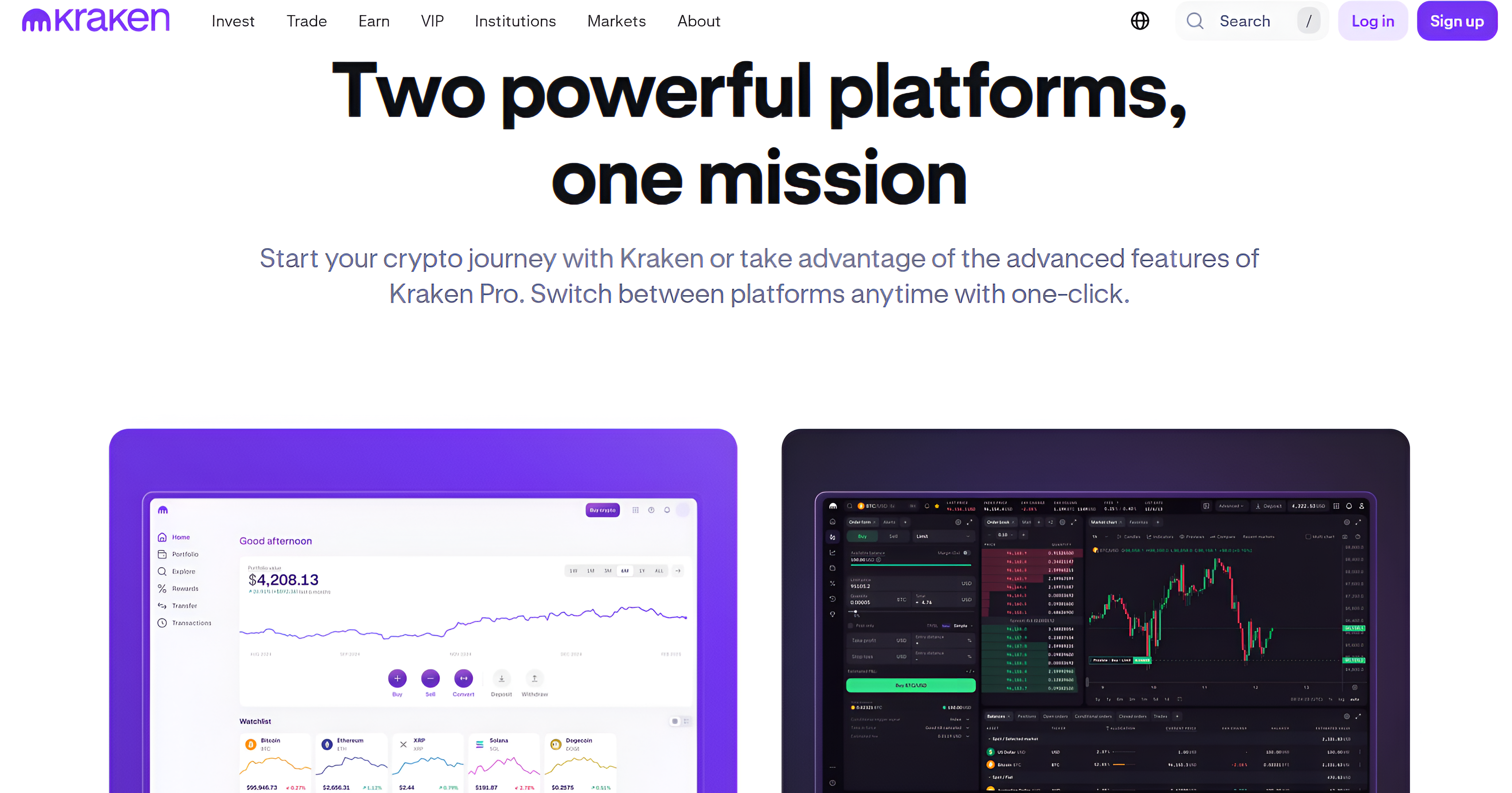 Kraken Pro - Best Crypto Exchanges in Canada