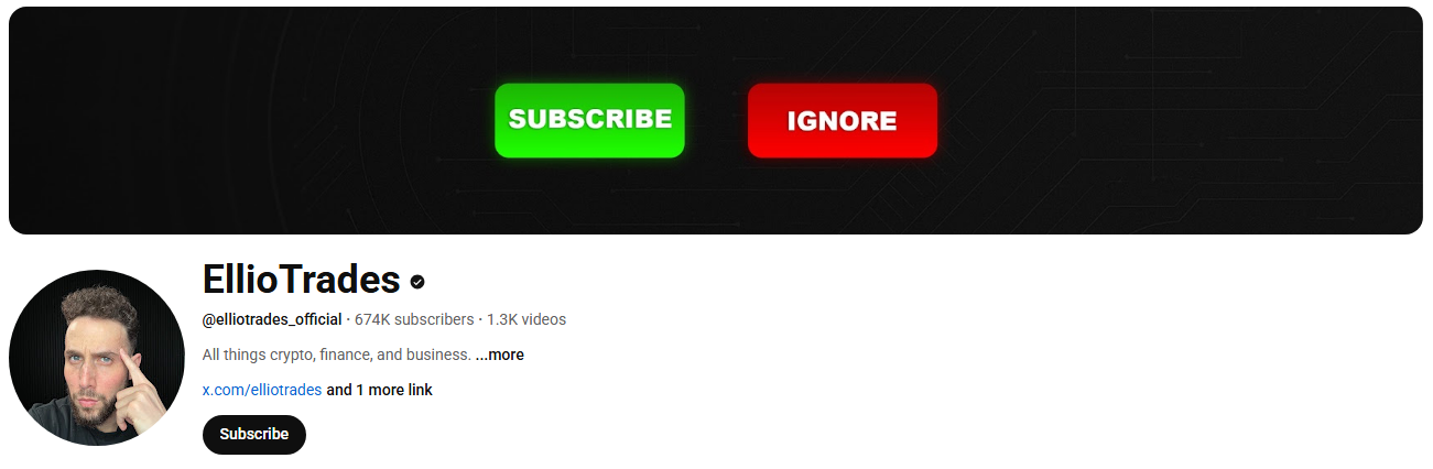 Ellio Trades - Best Crypto YouTube Channels