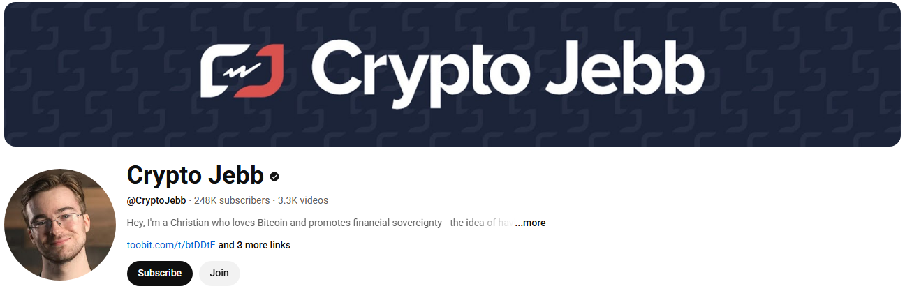 Crypto Jebb - Best Crypto YouTube Channels