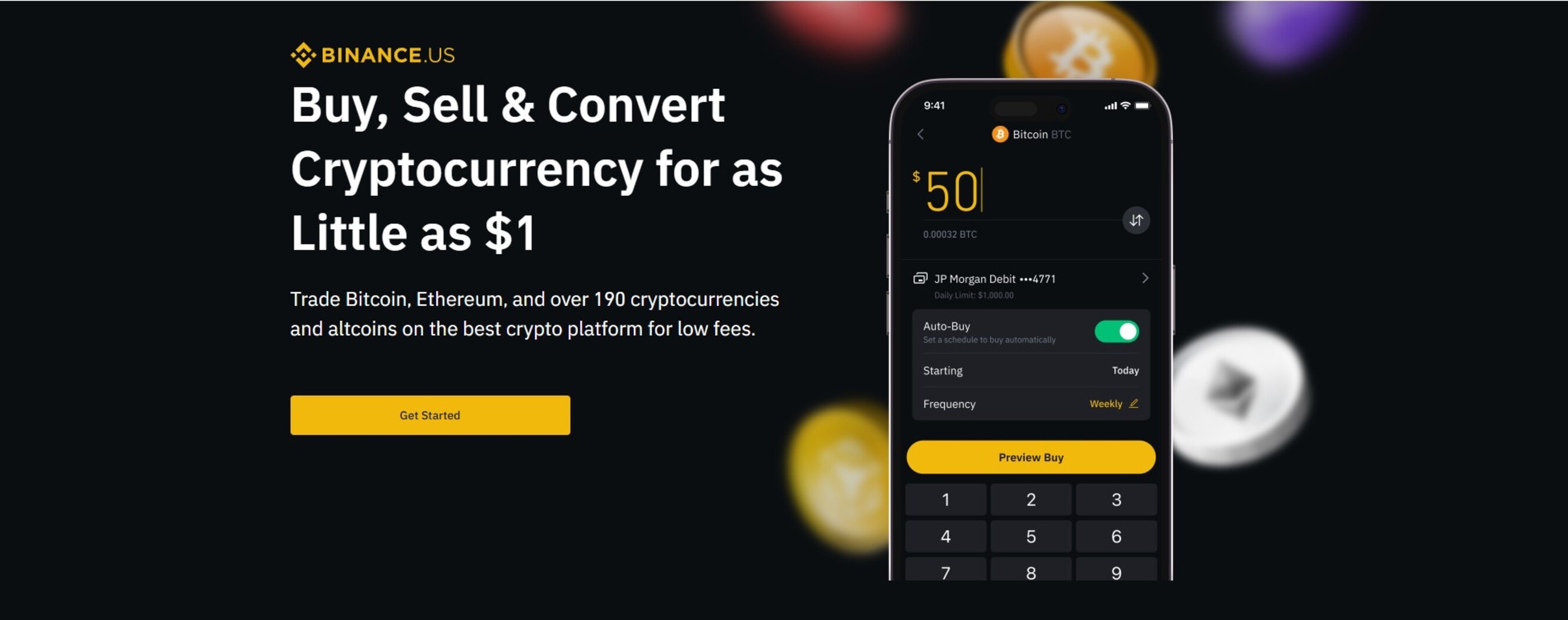 Binance.US - Low-Fee trading and high liquidity