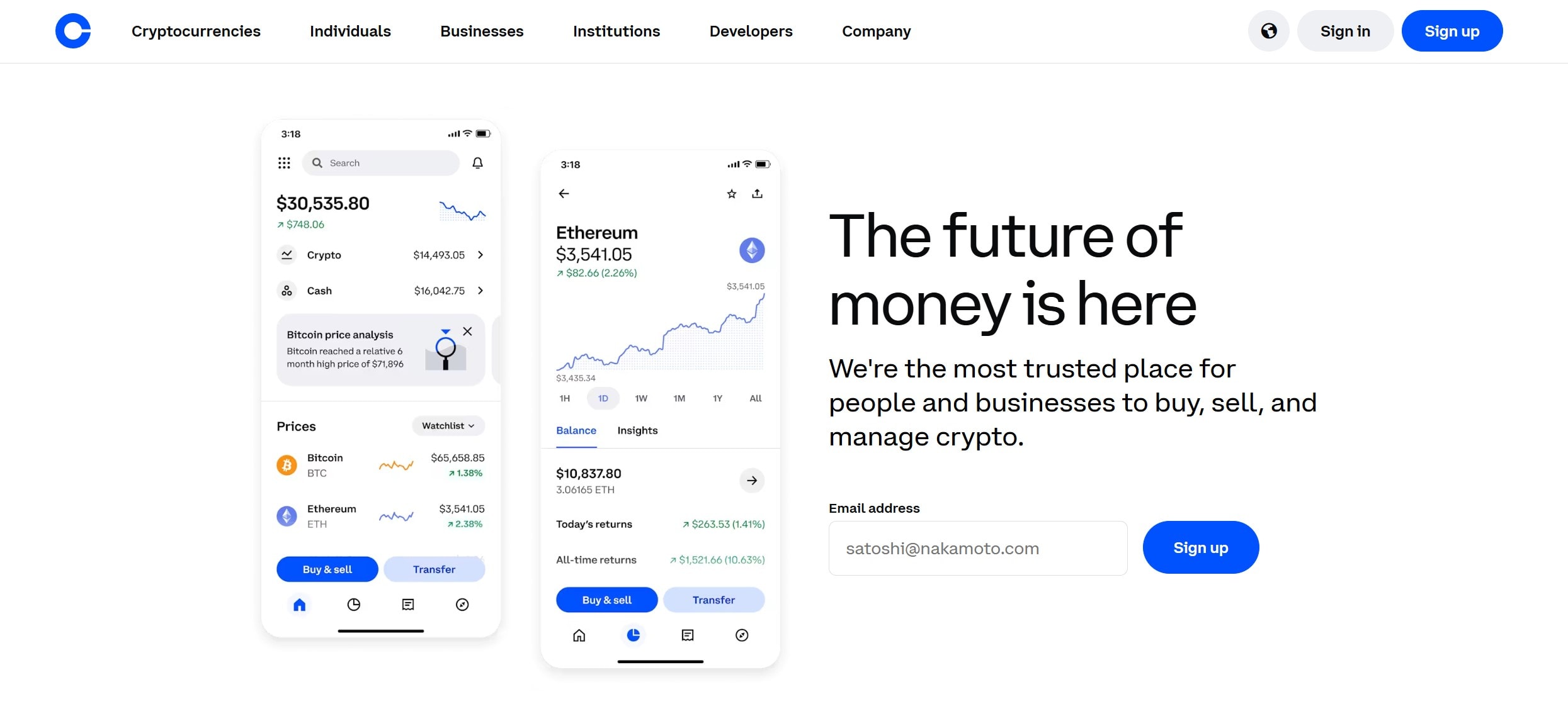 Coinbase - Best for beginners and secure trading