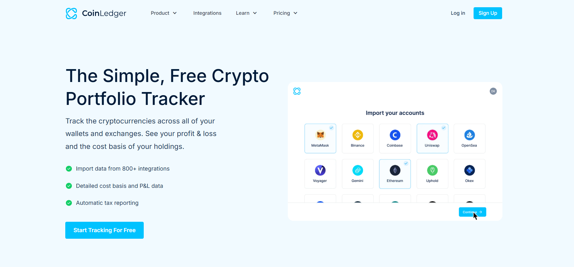 CoinLedger - Best Crypto Portfolio Trackers